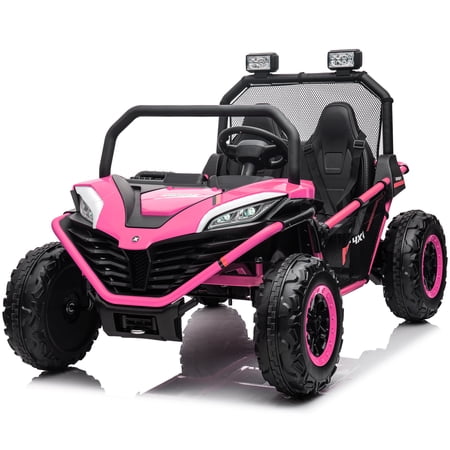 OTTORD 24 V Powered Ride-On Toy UTV 2 Seater with Metal Frames, Gas Pedal and EVA Tires