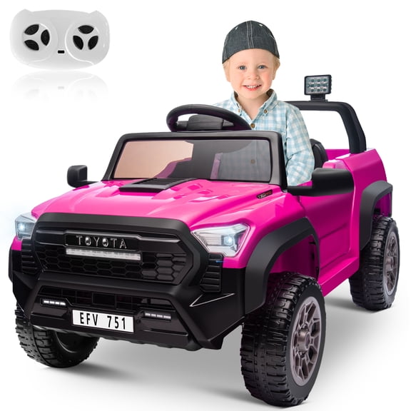 OTTORD 24V Ride on Car UTV 2 Seater, Electric Car Truck with Metal Frame, Brake&Gas Pedal, EVA Tires,3 Speed (Pink)