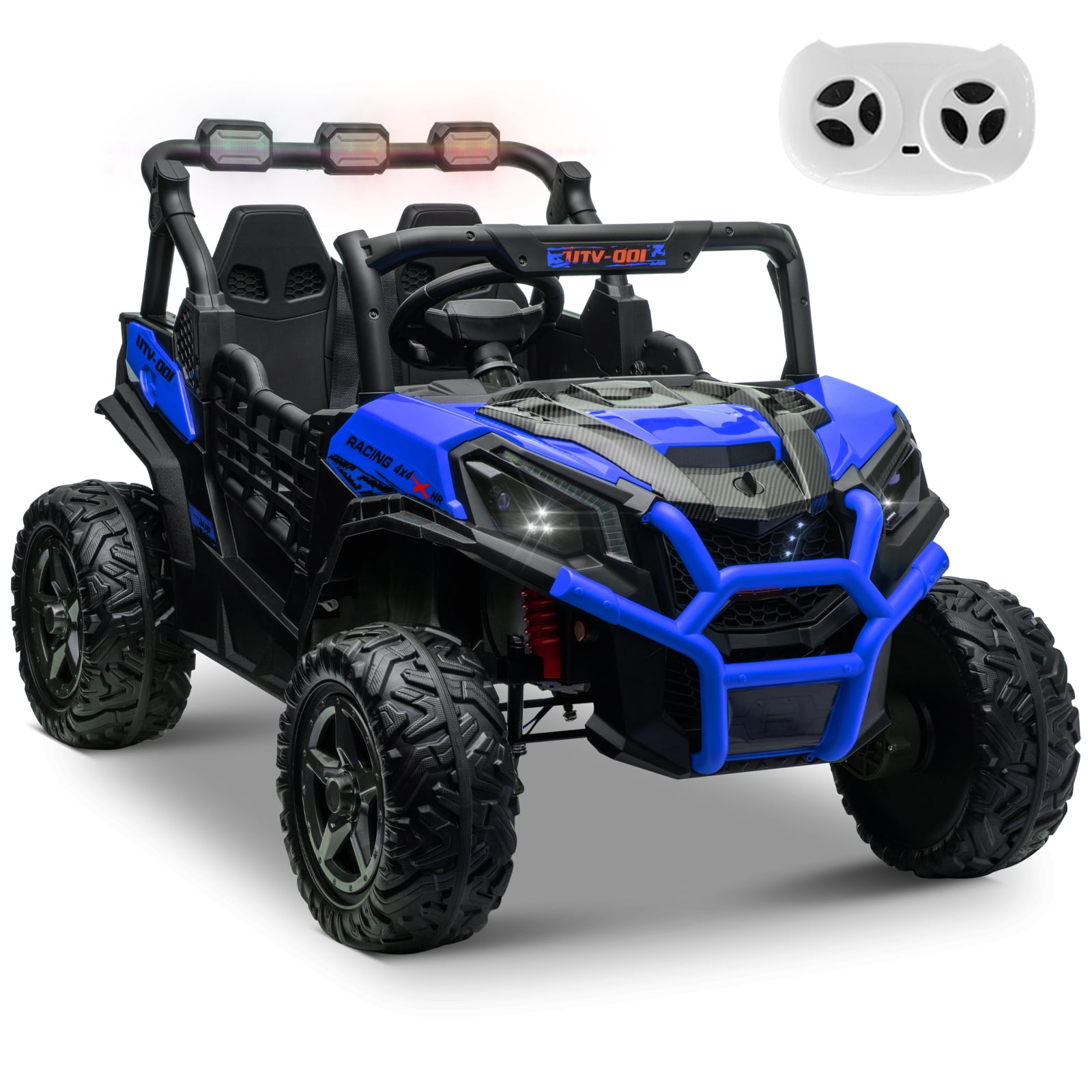 OTTORD 24V Ride on Cars , 4WD Off-Road Electric Cars Vehicles for Adults, Kids with Remote Control, Bluetooth, Soft Start, Spring Suspension