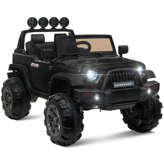 OTTORD Kids Ride on Vehicles,12V  Battery Powered on Cars for Boys Girls,W/Bluetooth Remote Control(Black)