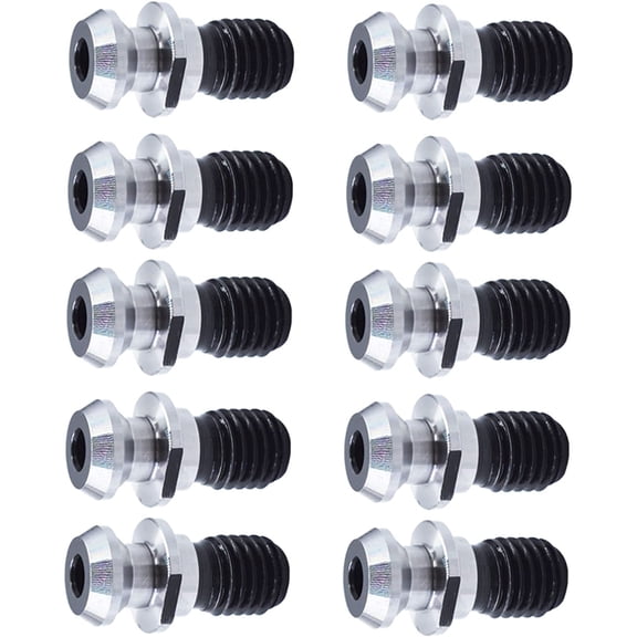 OTTULUR 10 Pcs CAT40 45 Degree Pull Stud Retention Knob, 0.74 Inch CAT40 Retention Knob Socket, Replacement for Mazak Fadal HURCO Okuma