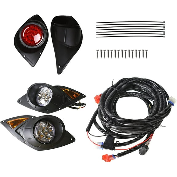 OTTULUR 2007-up For Yamaha Drive G29 Golf Cart Headlight & Tail Light All LED Light Kit