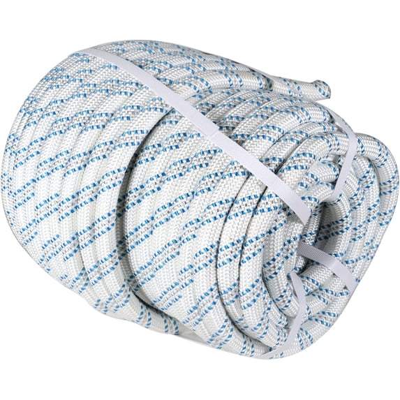 OTTULUR 3/4In x 150FT Arborist Bull Rope Double Braid Polyester Rigging Hoisting Line High Strength Tree Rope for Rigging, Swing