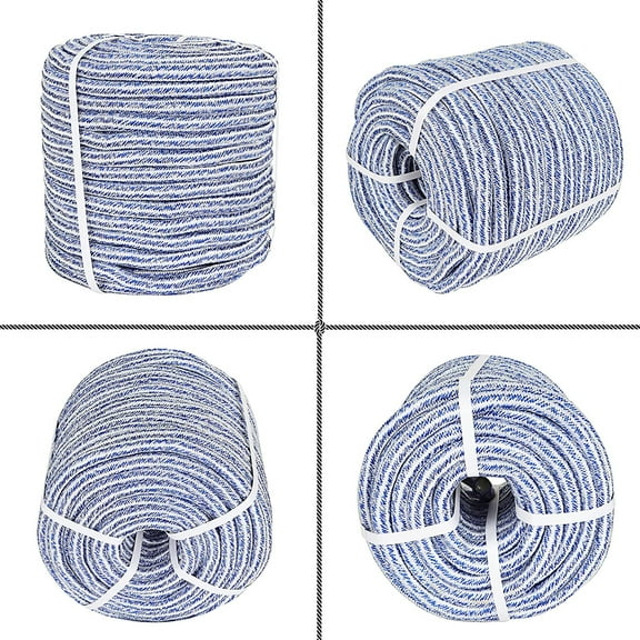 OTTULUR Arborist Climbing Blue and White Rope 3/4 "x100150200' 24 Strand Braided Rope