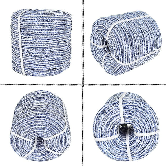 OTTULUR Arborist Climbing Blue and White Rope 3/4 "x100150200' 24 Strand Braided Rope