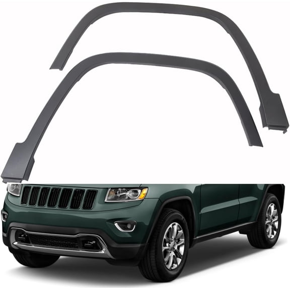 OTTULUR Black 2 Pcs Plastic Front Left and Right Side Fender-flares Set Replacement for Grand Cherokee 2014 2015 2015 2017 2018 Replacement for CH1291111 CH1290111