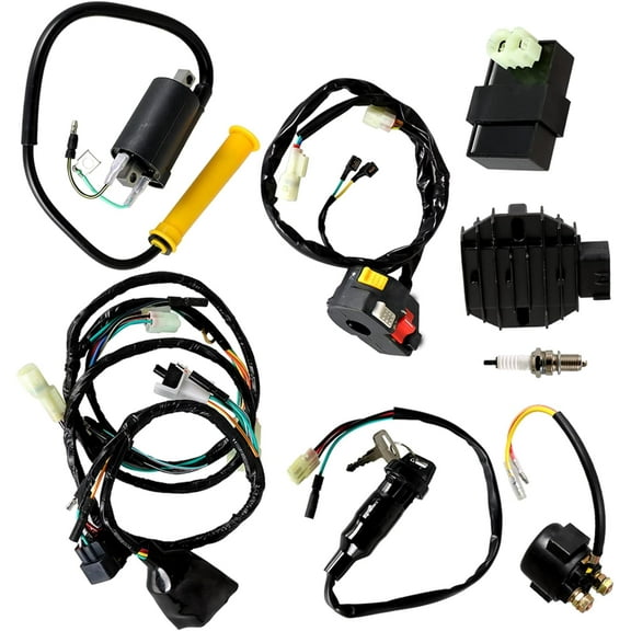 OTTULUR CDI Ignition Coil Switch Wire Harness Assembly Replacement for Honda TRX400EX 1999-2004 30500-HN1-003 30700-KCZ-000 32100-HN1-000