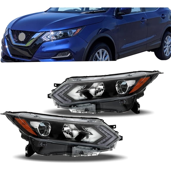 OTTULUR Fits 2020 2021 2022 Rogue Sport Halogen W/LED Projector Headlight Right Left 2pc