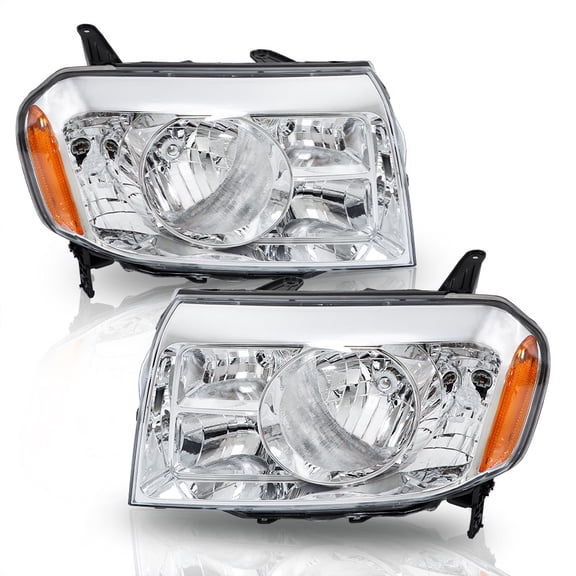 OTTULUR For 2009 2010 2011 Honda Pilot Headlights Headlamps Replacement 09-11 Left+Right 33100SZAA01 33150SZAA01