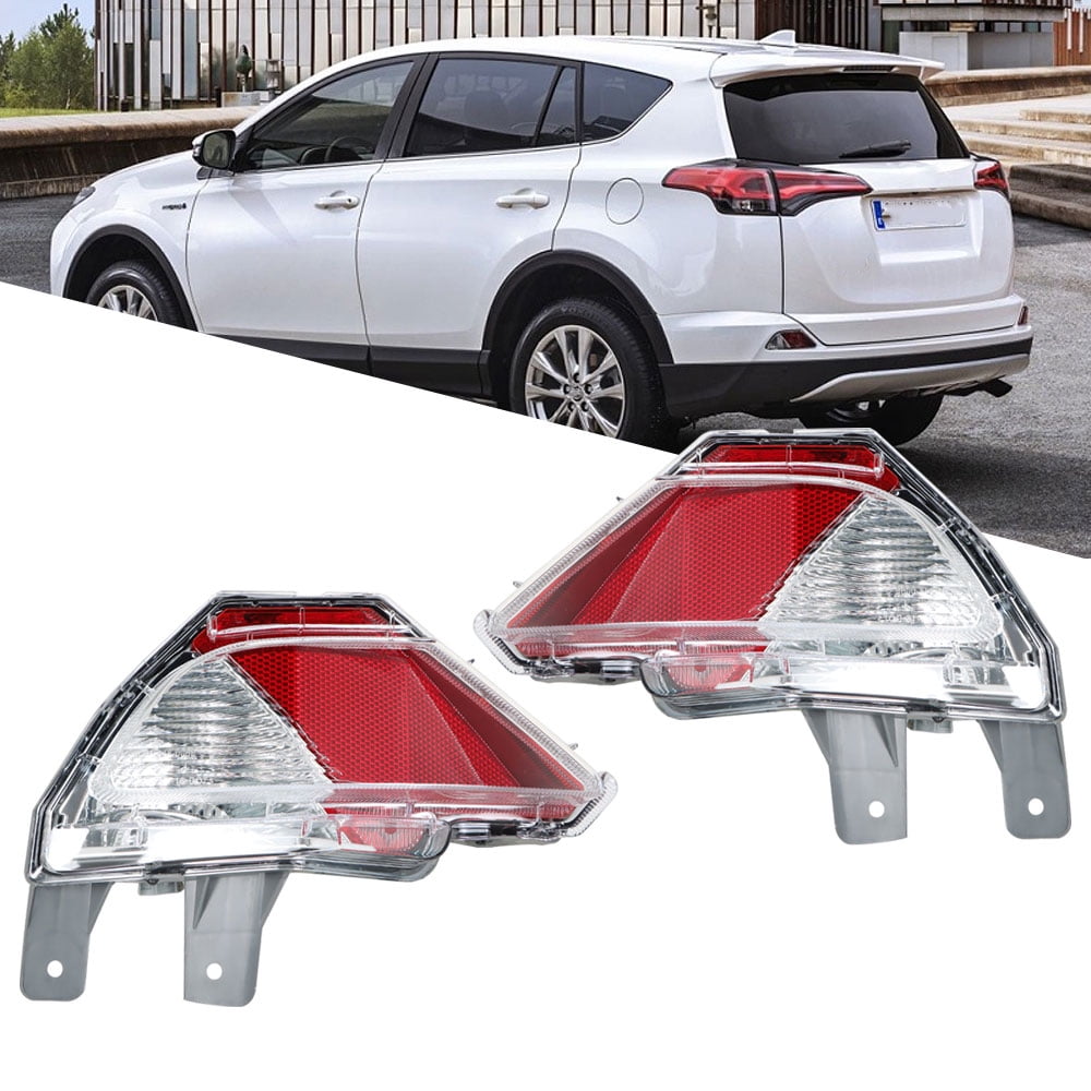 OTTULUR For Toyota RAV4 2016-2018 Left+Right Side Rear Bumper Reflector ...