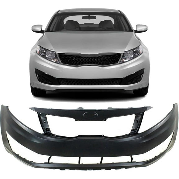 OTTULUR Front Bumper Cover Primered Fascia Plastic Replacement for 2012 2013 Optima EX LX KI1000161 865114C000 86611D3000