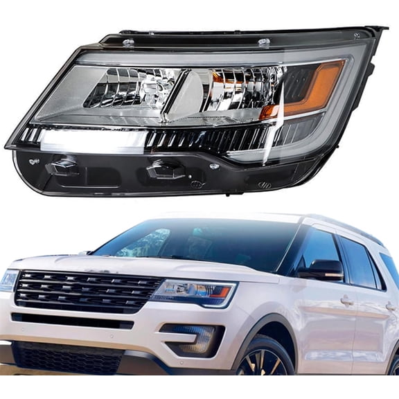 OTTULUR Front Headlamp Assembly Replacement for Explorer 2016 2017 2018 2019 Headlight Assembly Left Side Replacement for FB5Z13008N