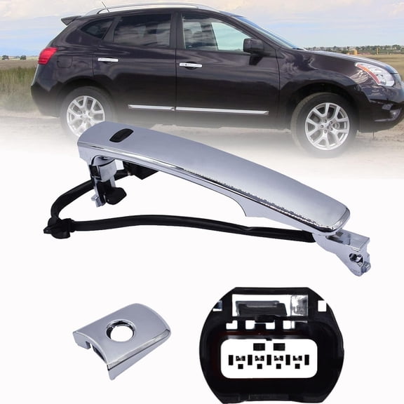 OTTULUR Front Left Outside Chrome Smart Entry Door Handle Replacement for 2010 2011 2012 2013 Rogue Car Driver Side