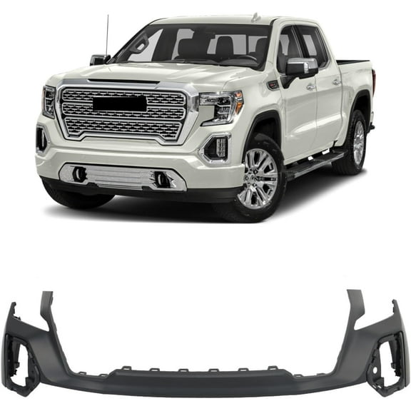 OTTULUR Front Upper Bumper Cover Primed Replacement for Sierra 1500 SLT Denali AT4 2019-2021 84542582