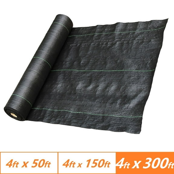 OTTULUR Garden Weed Barrier, Polypropylene (PP) Landscape Fabric, 4ft x 300ft