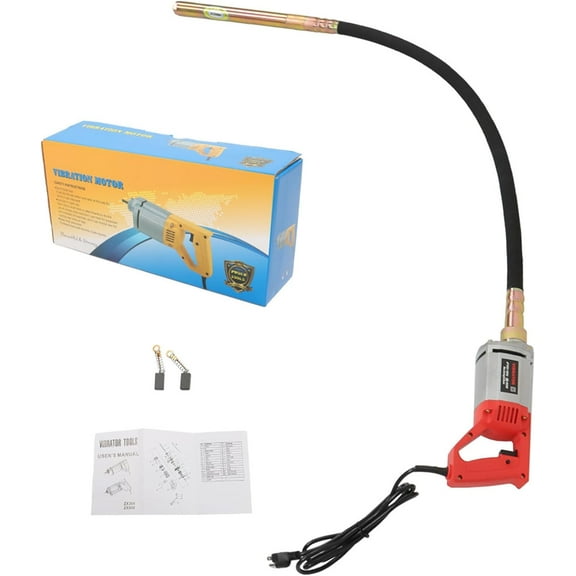 OTTULUR Handheld Concrete Vibrator 1300W Electric Concrete Vibrator for Removing Air Bubbles And Mixing Concrete 6.6FT