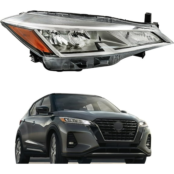 OTTULUR Headlight Headlamp Assembly Passenger Side Replacement for Kicks S SV 2021 2022 2023 Replacement for 26010-5R00A Right RH