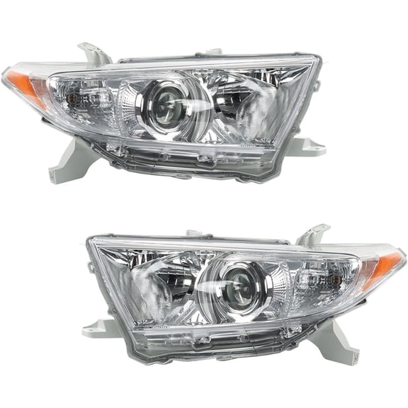 OTTULUR Headlights Replacement for 2011-2013 Toyota Highlander Headlight Halogen Headlamp Assembly Pair Driver and Passenger Side