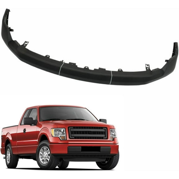 OTTULUR Plastic Front Upper Bumper Cover Primed Texture on The Surface with Wheel Opening Molding FO1000644C Replacement for F-150 F150 Pickup 2009-2014