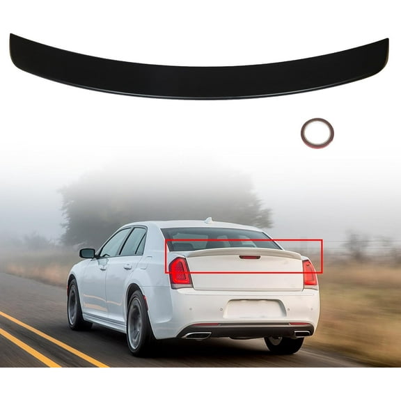 OTTULUR Rear Trunk Lip Spoiler Wing Black OE Style Replacement for 2011-2019 300