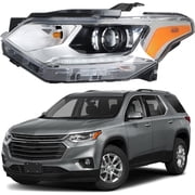 OTTULUR Replacement for 2018 2019 2020 2021 Chevy Traverse Headlight HID/Xenon with LED DRL Projector Left Driver Side LH Headlights Headlamp GM2502487 84887857