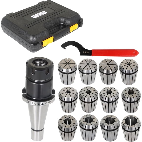 OTTULUR Spring Collet Accuracy Mill Chuck Collet CNC Machine Milling Lathe Tool Holder 14Pcs ER-32 NMTB 40 with Box