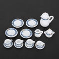 thumbnail image 1 of OTVIAP 1:12 Dollhouse Kitchen Miniature 15pcs Porcelain Flower Tea Cup Set Decor Collection, Tea Dollhouse Miniature, Porcelain Tea Miniature, 1 of 7