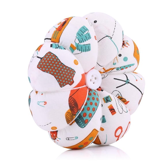OTVIAP 1 pcs Creative Pumpkin Fabric Sewing Needles Pin Cushion with Elastic Wrist Belt, Pumpkin wrist pin cushions, Pumpkin pin cushions