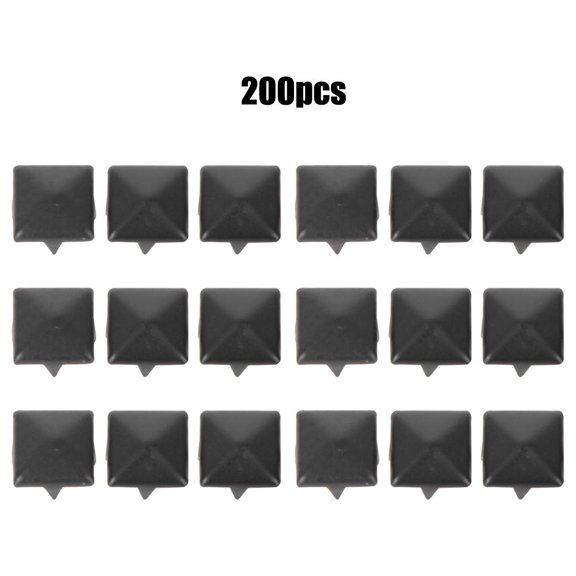 OTVIAP 200pcs Rivets, 9mm Spike Studs Metal Punk Spikes Spots Metal Pyramid Rivets For Diy Leathercraft Bags Shoes Belt