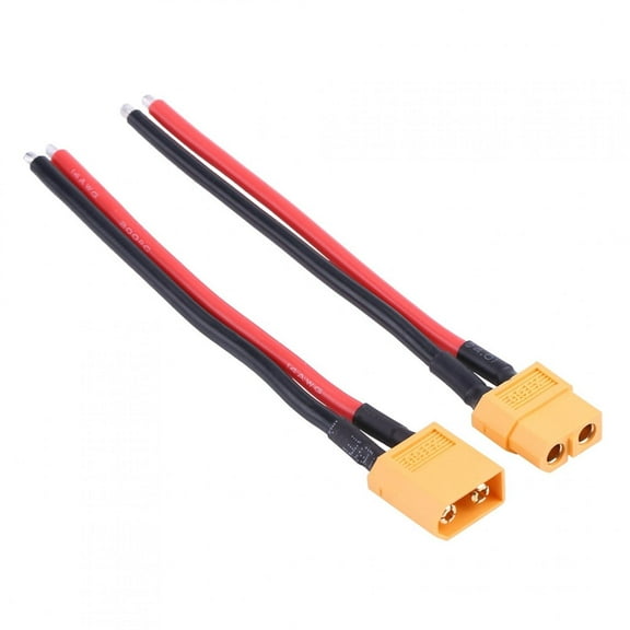 OTVIAP 2Pcs/Set XT60 Female Male Connector Adapter 14AWG Silicone Cable Wire RC Accessory, RC Accessory, XT60 Connector Cable