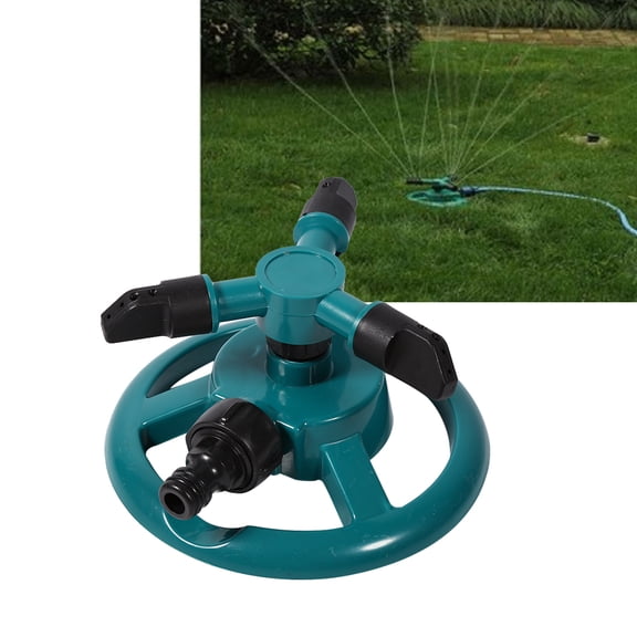 OTVIAP 3 Nozzle Water Sprinkler 360 Fully Circle Rotating Watering Sprinkler Irrigation System 3 Nozzle Pipe Hose for Garden