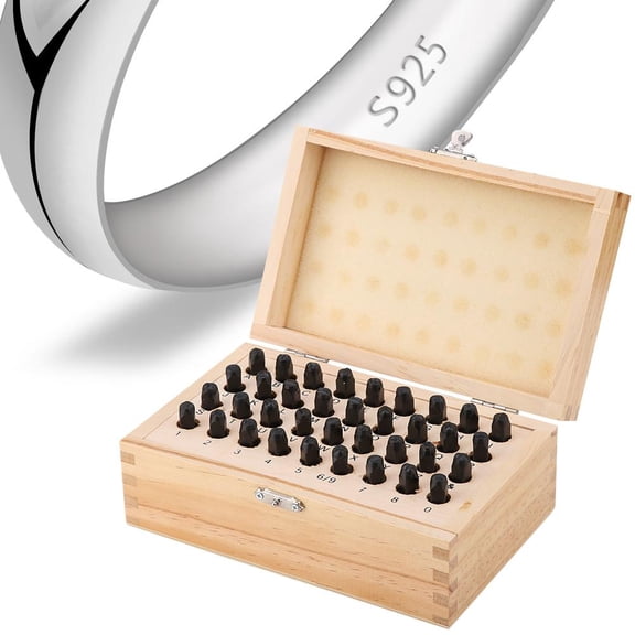 OTVIAP 36pcs/set 4mm Steel Stamp Punch Set Alphabet Letter & Number Die Tool, Stamp Punch, Stamp Punch Set