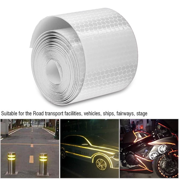 OTVIAP 5cmx3m Safety Adhesive Reflective Tape Roll Sticker For Trailers Cars Bikes,Safety Adhesive, Tape Roll Sticker