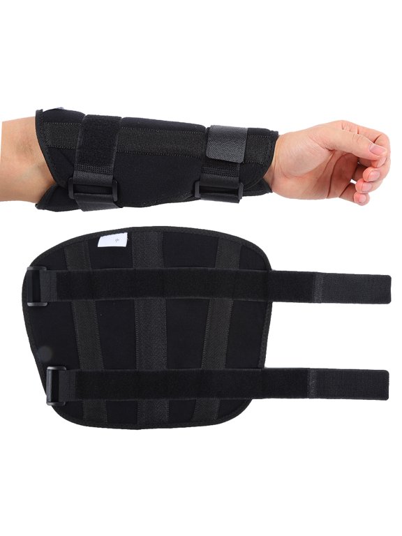 OTVIAP Adjustable Lock Catch Forearm Fixing Band, Arm Fracture Sprain Plywood Fixation Brace Rehabilitation Support Black