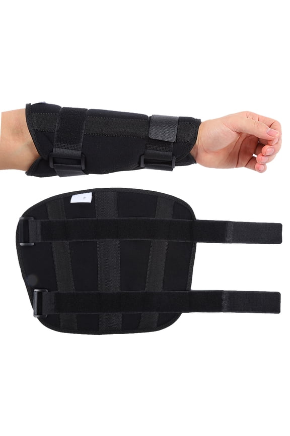 OTVIAP Adjustable Lock Catch Forearm Fixing Band, Arm Fracture Sprain Plywood Fixation Brace Rehabilitation Support Black