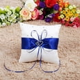 thumbnail image 1 of OTVIAP Bearer Pillow, Wedding Cushion,4 Colors Wedding Bearer Holder Pillow Cushion With Bowknot Stain Double Hearts Diamonds, 1 of 4