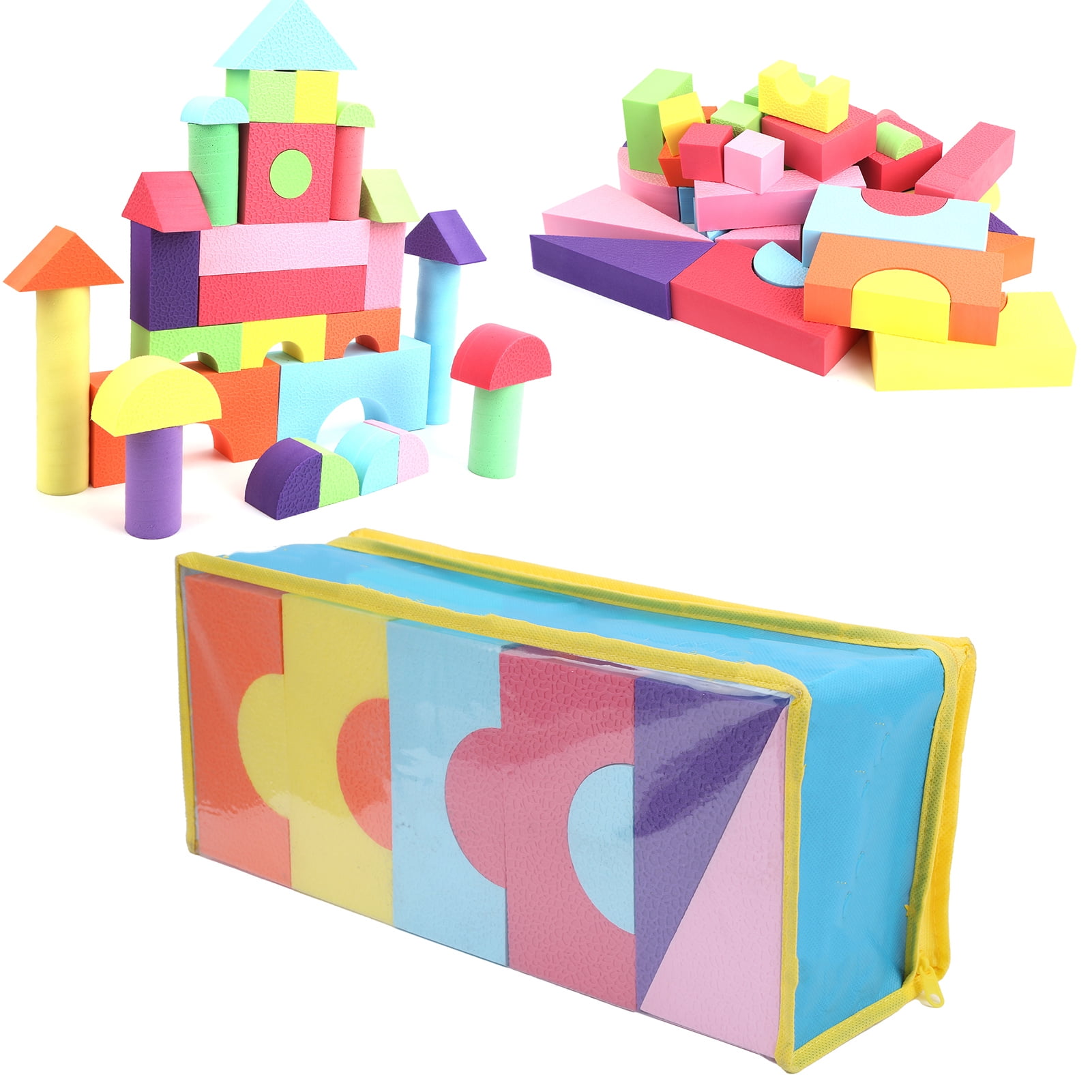 Best Choice Products 4-Piece Kids Climb & Crawl Soft Foam Block Playset Structures for Child Development - Multicolor