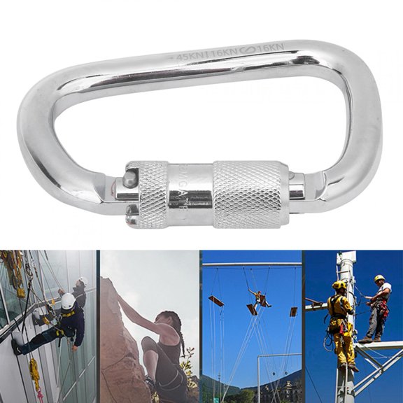 OTVIAP D Carabiner,D Lock Carabiner,40Cr Steel 45KN D Shaped Hanging Buckle Carabiner Clip For Outdoor Climbing Safety Accessory
