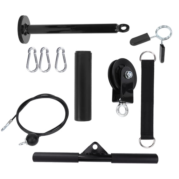 OTVIAP DIY Fitness Equipment Combination Set Pulley Bar Handle Triceps Strength Training Device,Triceps Strength Training Equipment