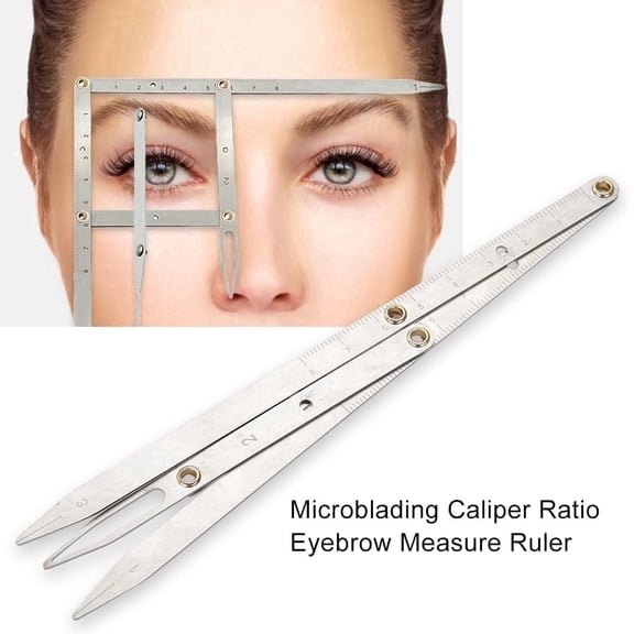 OTVIAP Eyebrow Shaping Tool, Eyebrow Ruler, Microblading Caliper Ratio Eyebrow Measure Ruler Permanent Makeup Stencil Measuring Tool