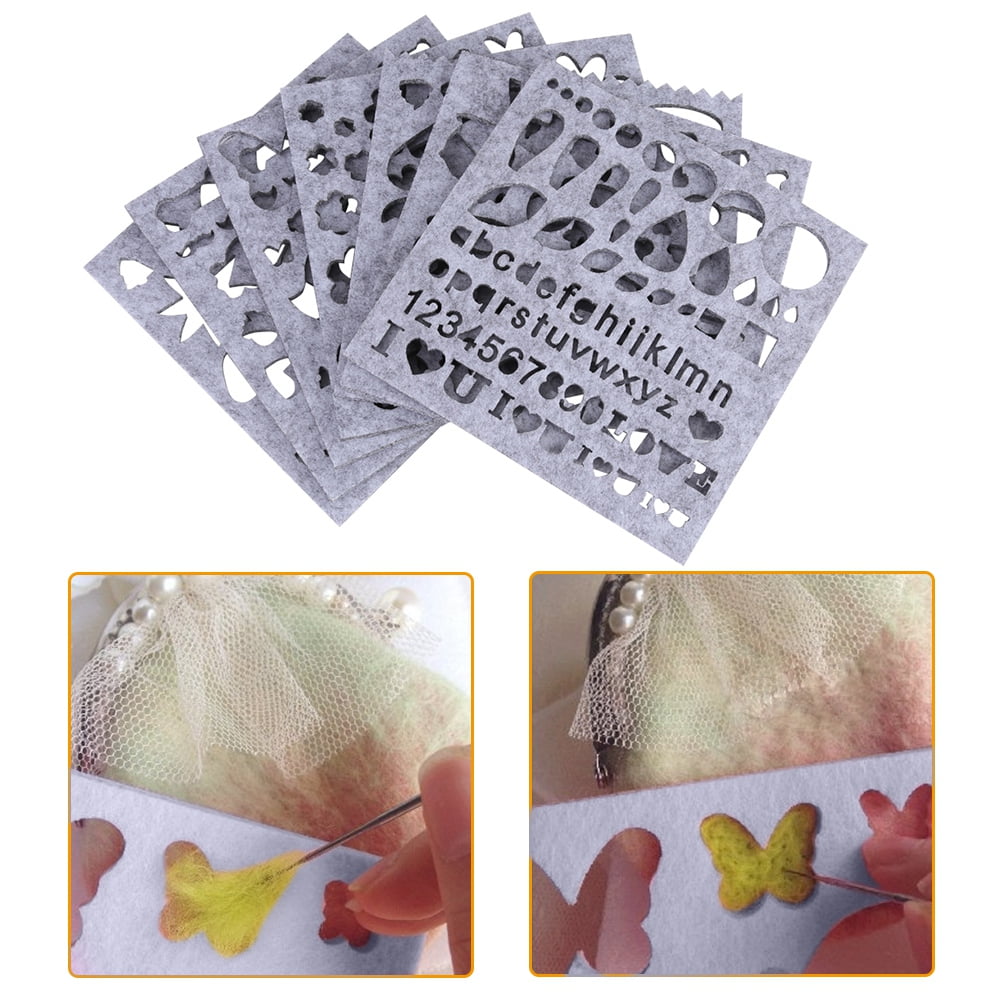OTVIAP Felting Applique Mold,7pcs/set DIY Needle Felting Applique Mold