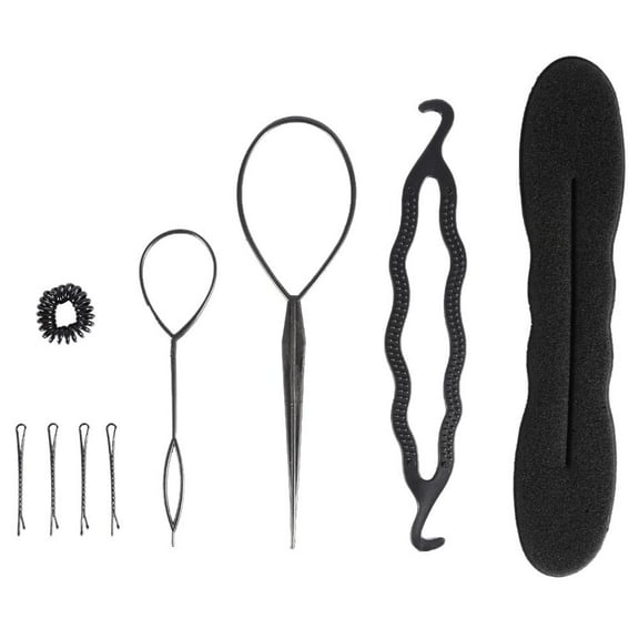 OTVIAP Hair Maker Accessories,4/9PCS New Fashion Hair Bun Maker Braiding Styling Disk Twist Tools DIY Accessories 3Types, Hair Styling Accessories