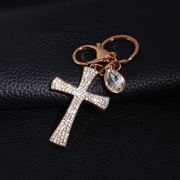 OTVIAP Keychain,Cross Crystal Rhinestone Key Ring Charm Pendant Purse Bag Cute Keychain HighQ