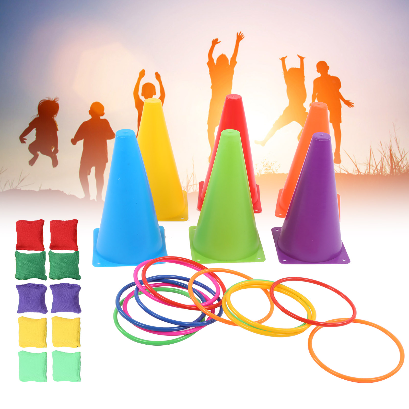 OTVIAP Kids Sports Day Games Supplies,3 In 1 Children Colorful Throwing