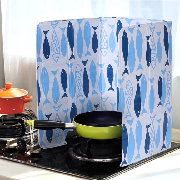 OTVIAP Large Insulated spatter-Proof Oil Barrier High Temperature Resistant Aluminum Foil Board,Oil Splatter Guard Baffle , Oil Spatter Plate