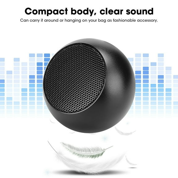 OTVIAP Loudspeaker Box,BM3D Aluminum Black Portable Hi-Fi Stereo Speaker Compact Body Clear Sound Hands-Free Call Loudspeaker Box,BM3D Speaker