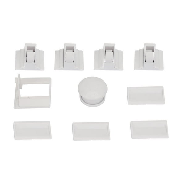 OTVIAP Magnetic Baby Safety Lock Set, White, 4 Piece with Key for Childproofing