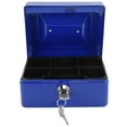 OTVIAP Money Storage Box,6in Mini Portable Cash Box Lockable Security
