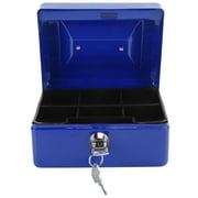 OTVIAP Money Storage Box,6in Mini Portable Cash Box Lockable Security Money Safe Box with Key Lock Home Office Use,Safe Lock Box