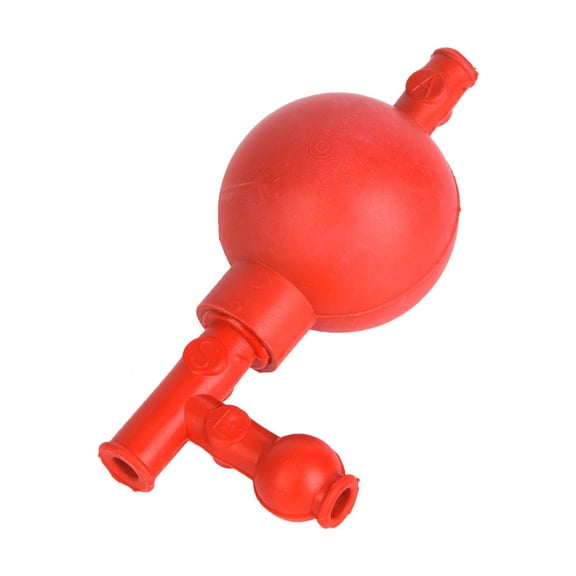 OTVIAP Pipette Filler,Suction Bulb,Lab Rubber Suction Bulb  Quantitative Pipette Ball with 3 Openings Red
